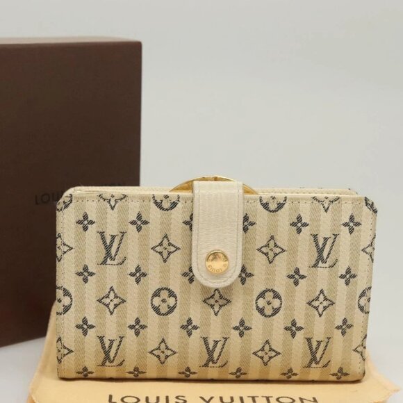 LOUIS VUITTON Mini Lin Croisette Porte Monnaie Viennois M95659 LV Auth 135437 - Picture 1 of 15